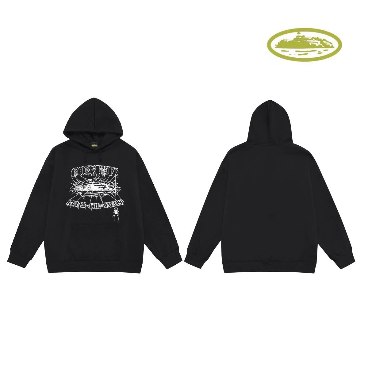 Corteiz Hoodies & Sweatshirts Classic Series printed pullover hoodie — C 2024 Black (terry))