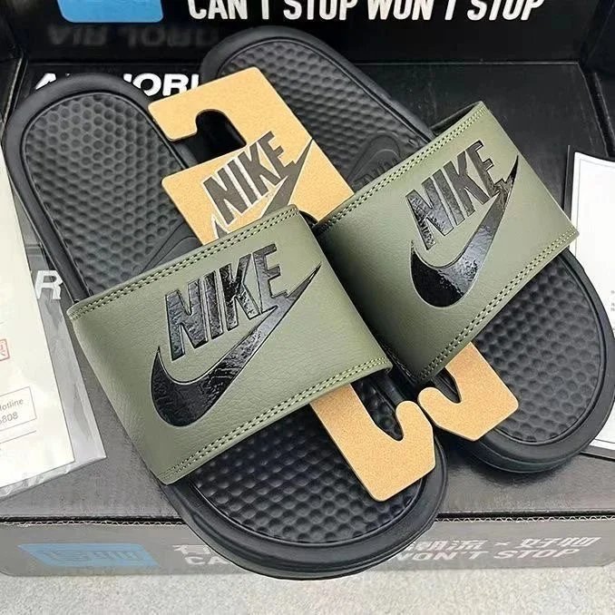 RFIDNO Sandals Monogram Slide — N Granules/-Army Green Sponge does not wear feet
