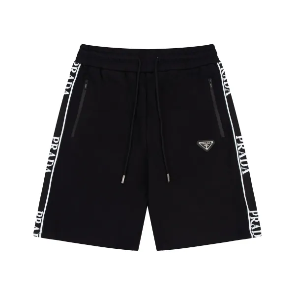 Design Tape Detail Jogger Shorts Army Green - 14