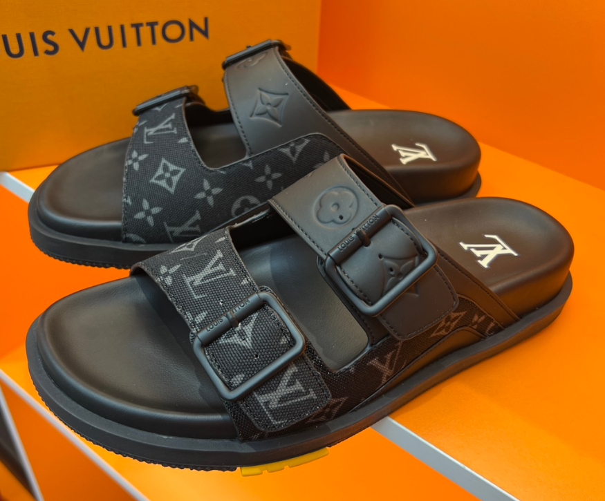 Louis Vuitton Slippers Monogram two-buckle slide sandals — 19