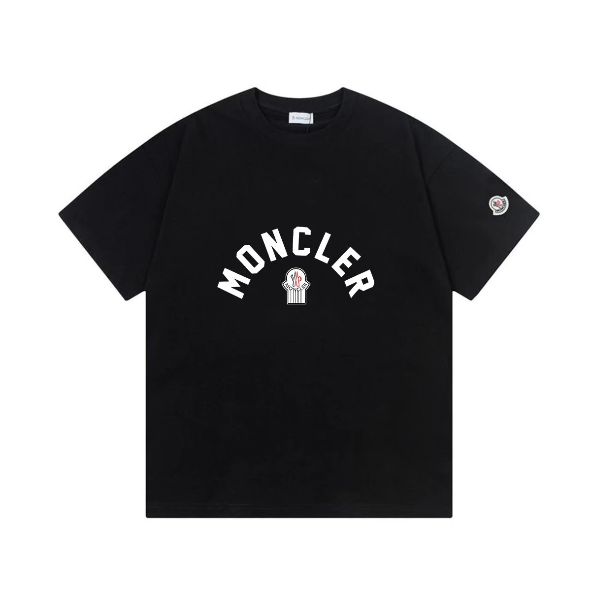 Moncler T-Shirts Short-Sleeve Graphic Print — M 2026 Black