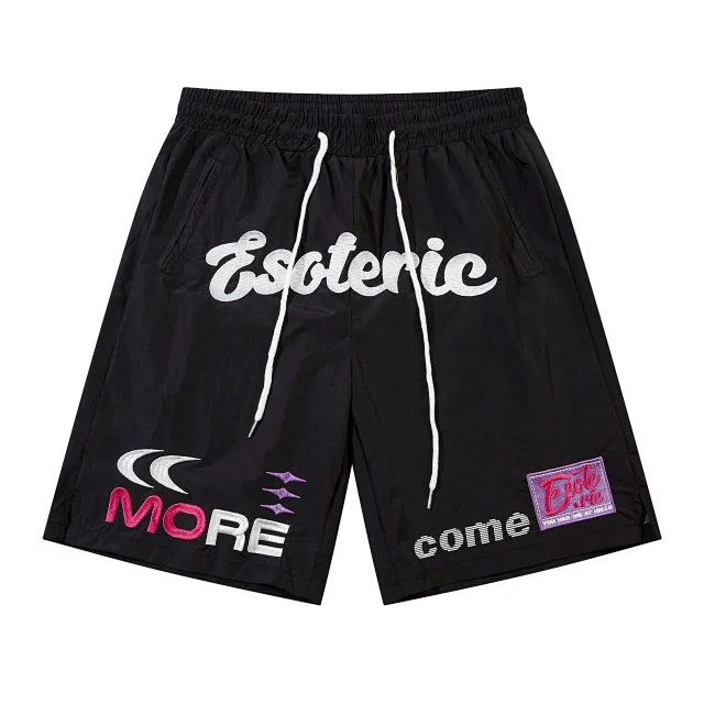 Unbranded Shorts Drawstring Mesh with Embroidered Graphic Lettering product detail image 45