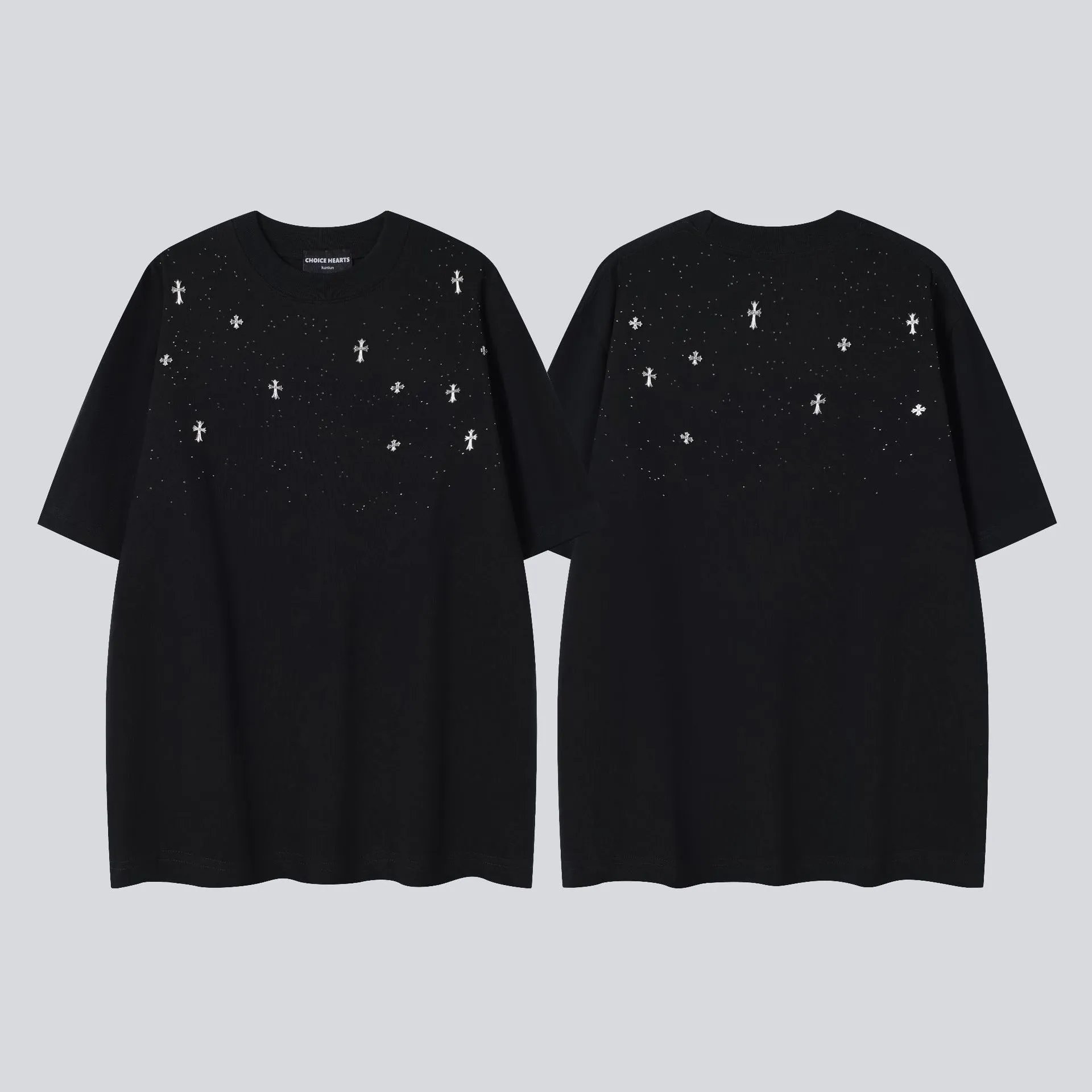 Chrome Hearts T-Shirts Short-Sleeve Graphic T-Shirt — 015 Black