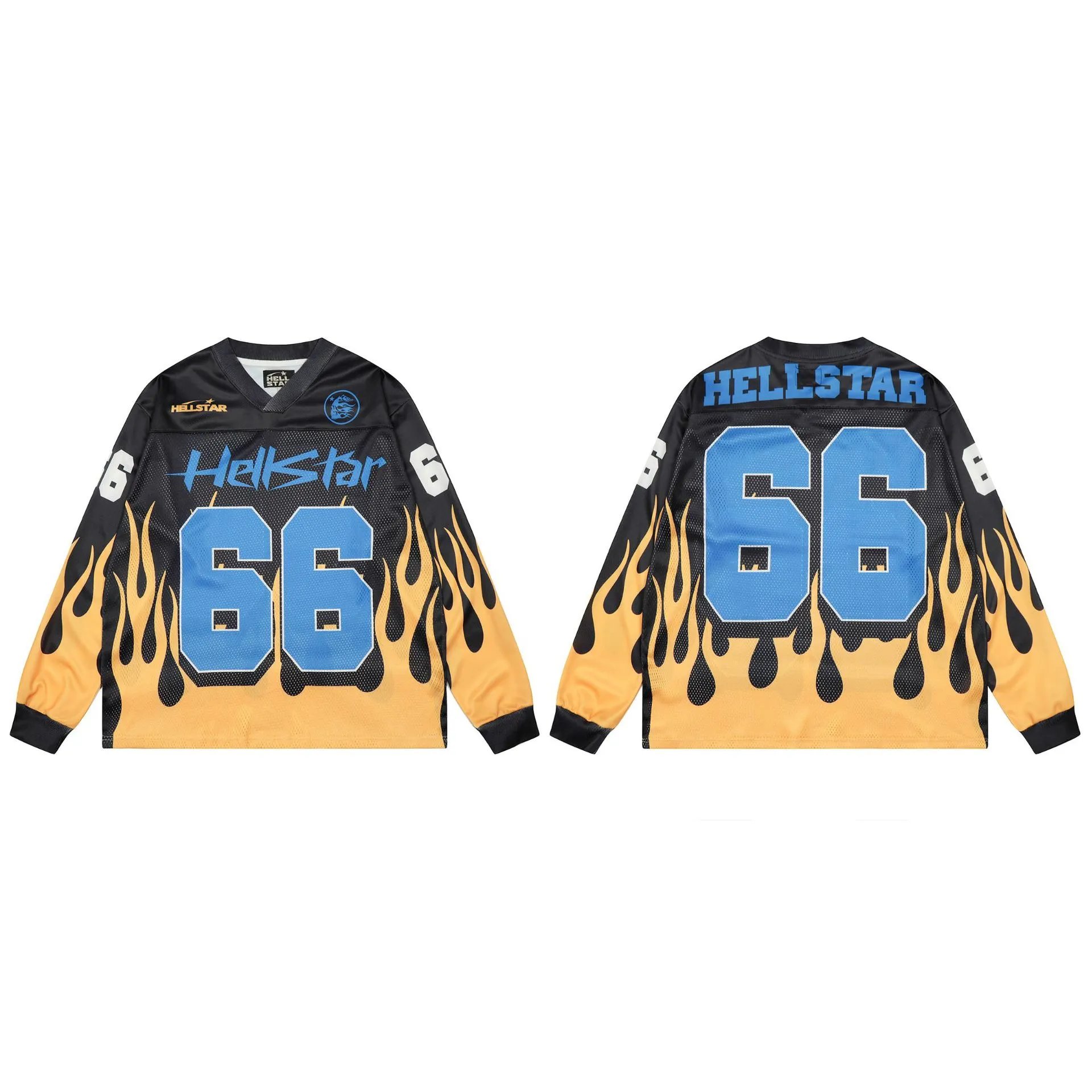 Hellstar T-Shirts Mesh football jersey graphic — SSH 2516 Black