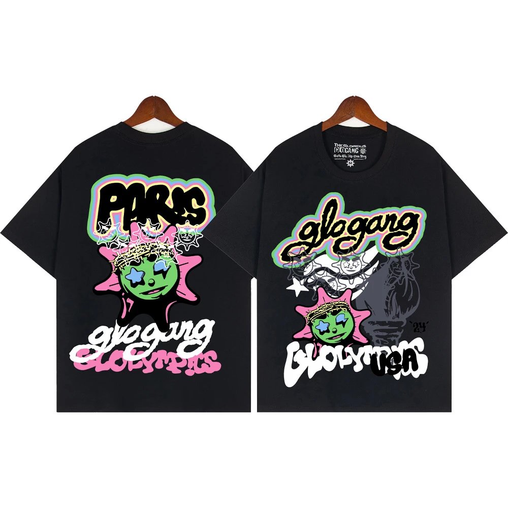 Glo Gang T-Shirts Graphic Print Crew Neck T-Shirt — 109 black