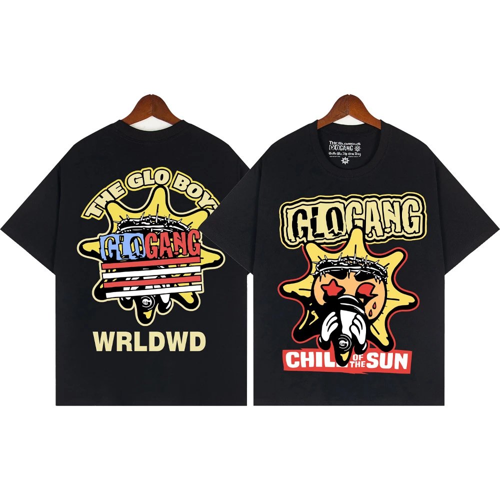 Glo Gang T-Shirts Graphic Print Crew Neck T-Shirt — 105 black