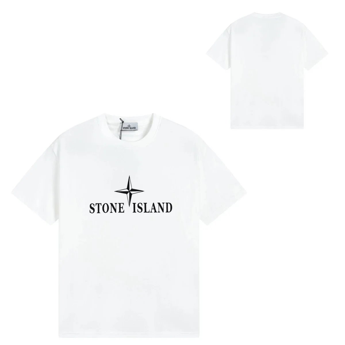Stone Island T-Shirts Short-Sleeve Graphic Print T-Shirt — G 154 white
