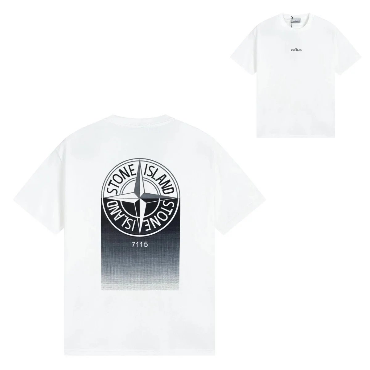 Stone Island T-Shirts Short-Sleeve Graphic Print T-Shirt — G152 White