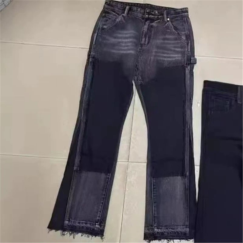 Gallery Dept. Shorts Distressed paint-splatter denim — 4103 black