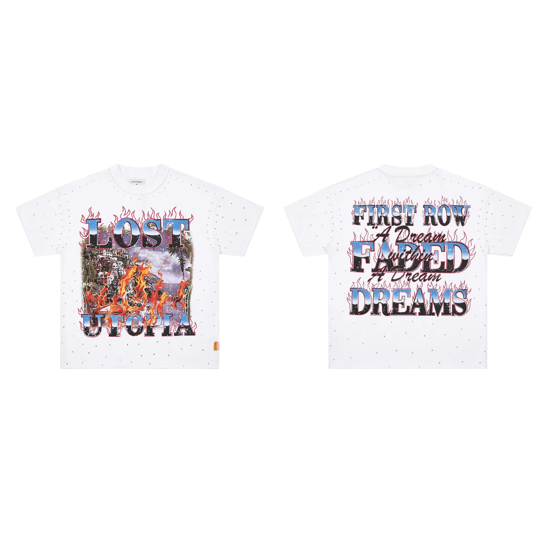 FIRST ROW T-Shirts Graphic Print — F511#