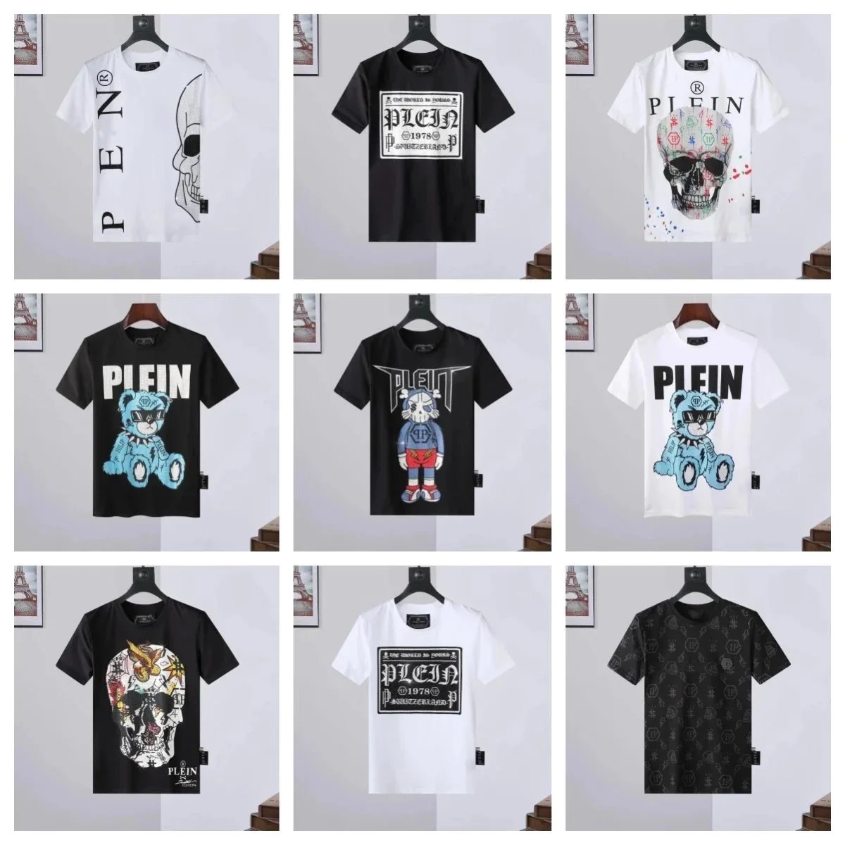Plein Black White Short Sleeve T-Shirt