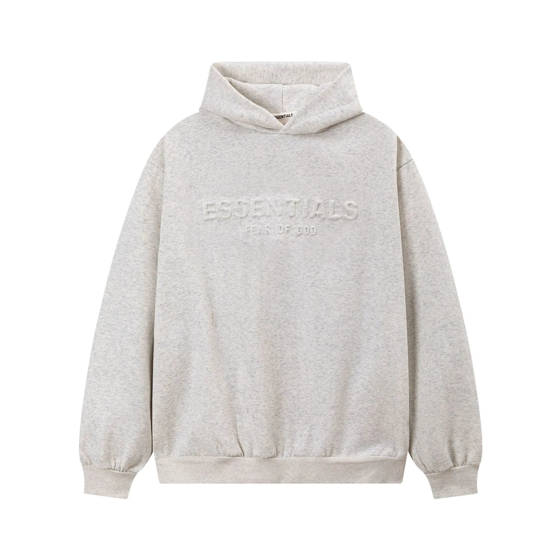 Fear of God ESSENTIALS Hoodies & Sweatshirts Logo Pullover Hoodie — 2267 Oat gray