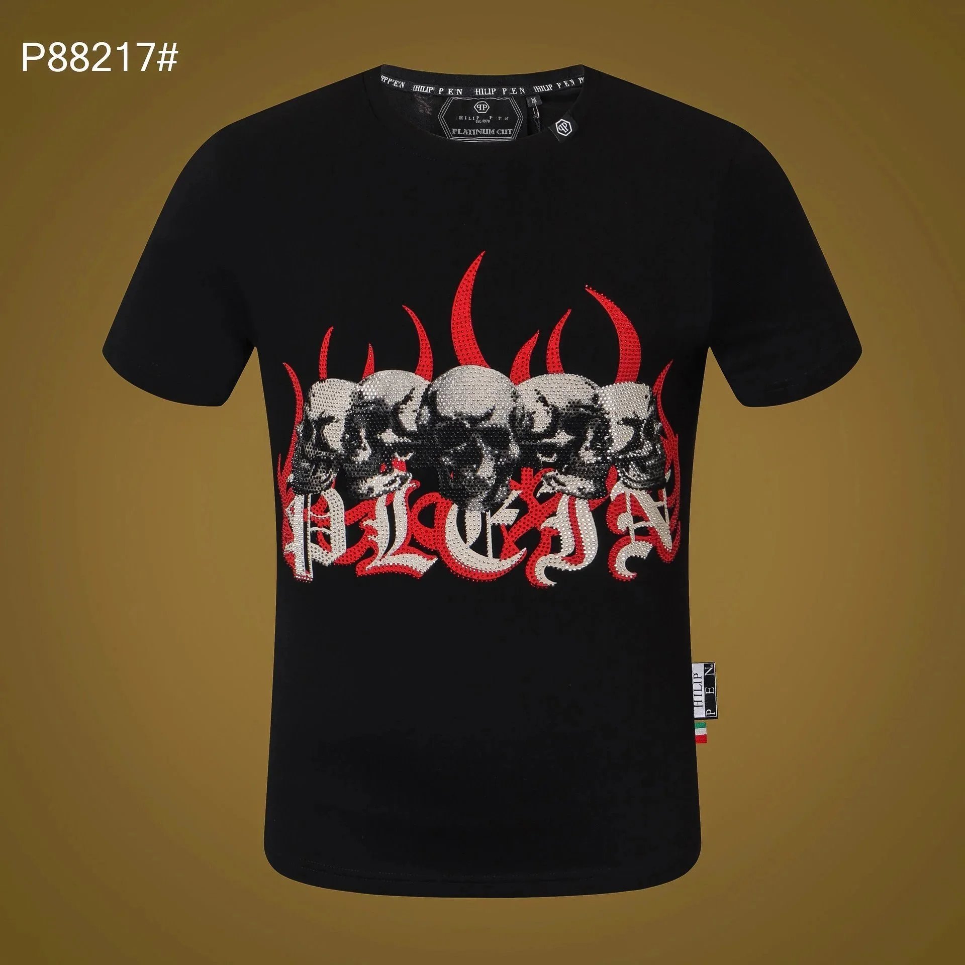 Philipp Plein T-Shirts Graphic Print — 17 Black 005