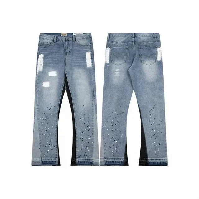 Unbranded Jeans Wide-leg distressed patchwork product detail image 39