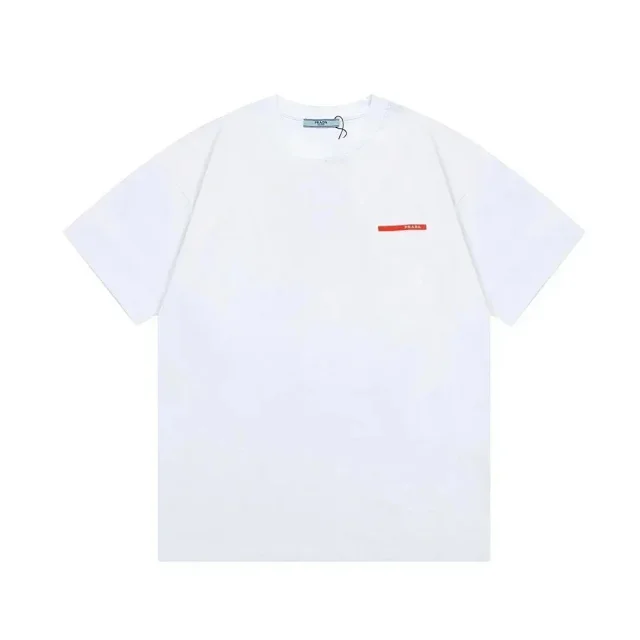 Prada T-Shirts Short-Sleeve Logo T-Shirt product detail image 3