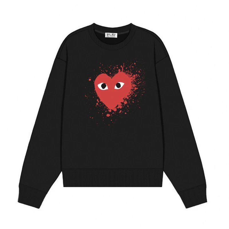 Comme des Garçons Hoodies & Sweatshirts PLAY heart graphic crewneck sweatshirt — 44 Black