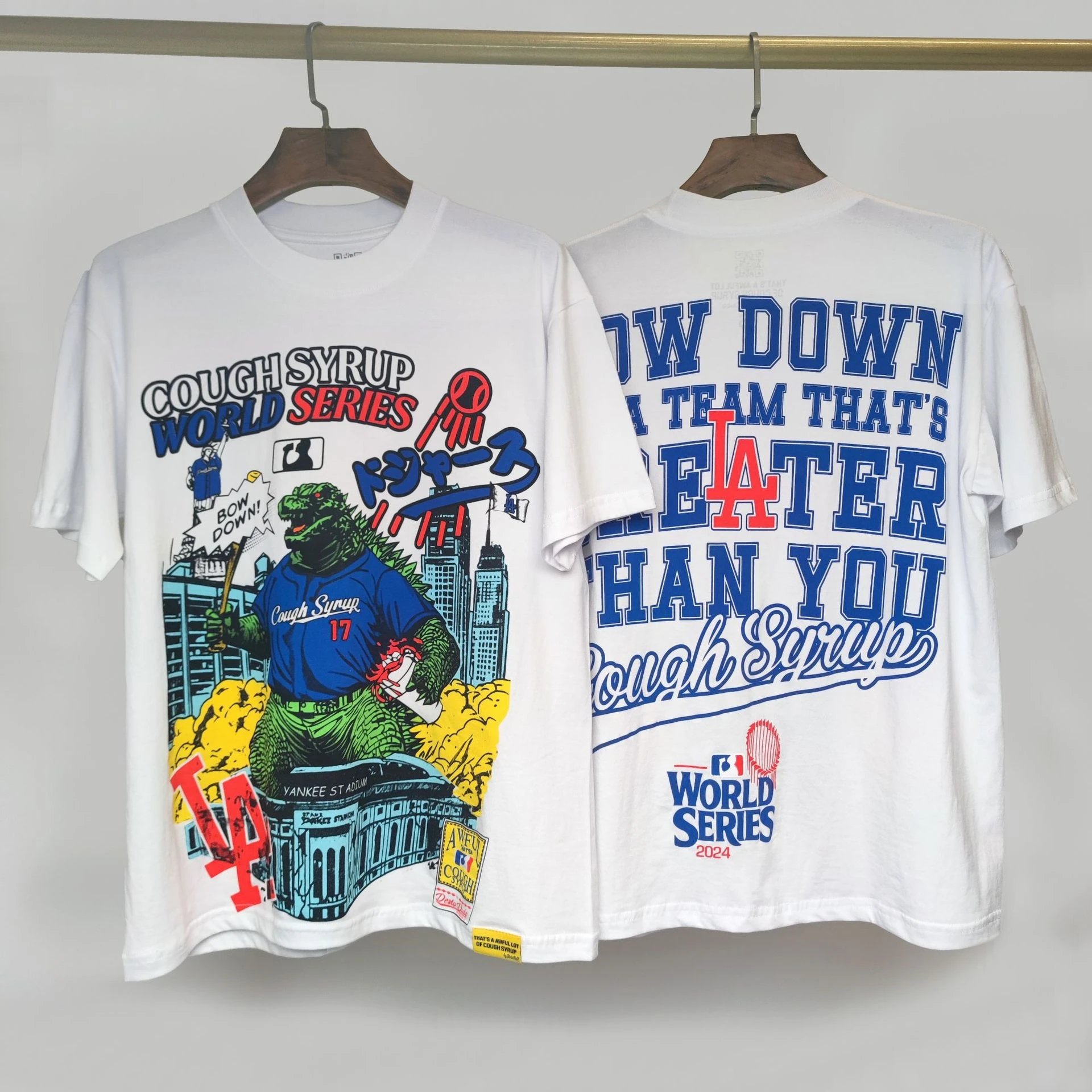 Cough Syrup T-Shirts Graphic Print — 09 white short sleeve