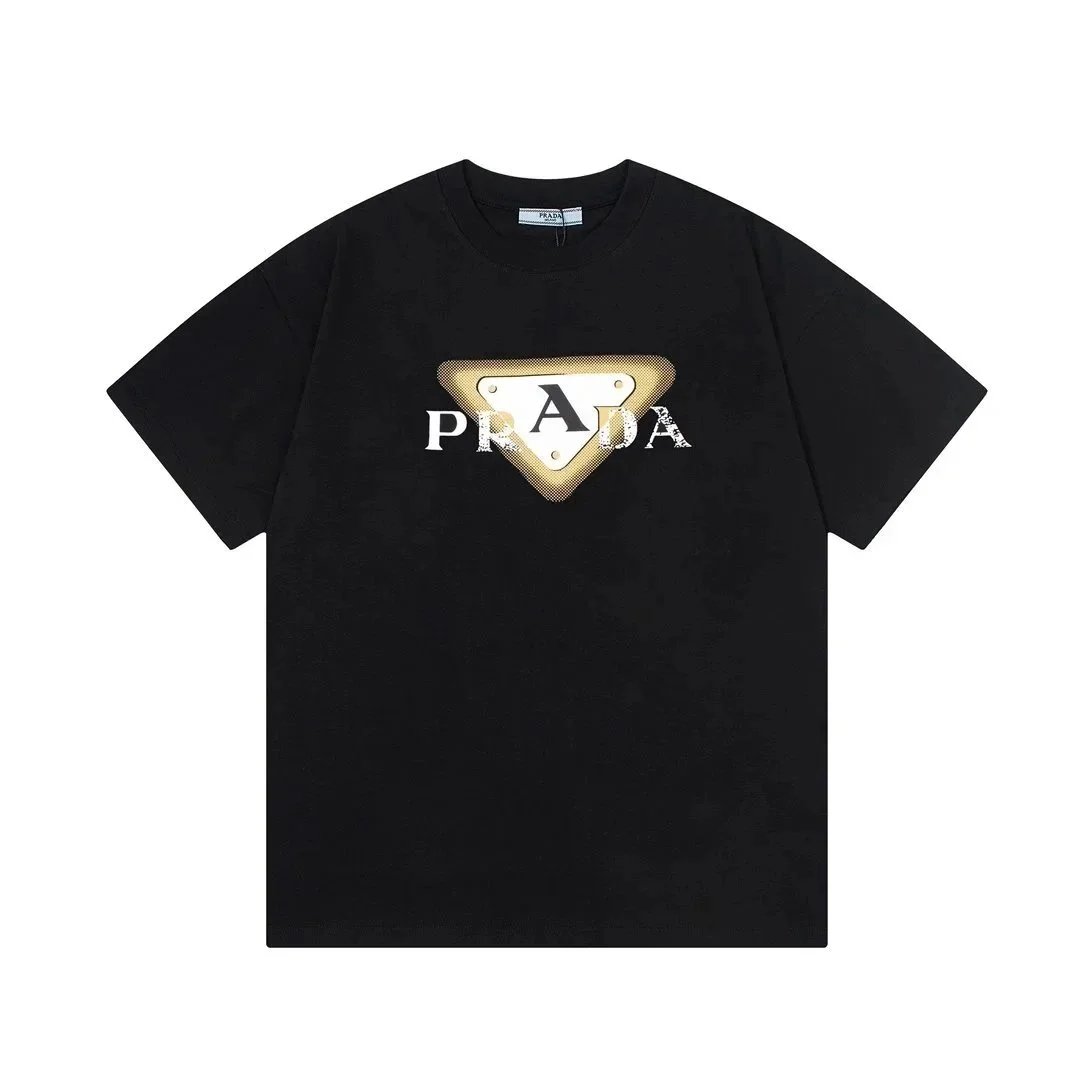 Prada T-Shirts Short-Sleeve Logo T-Shirt — 12