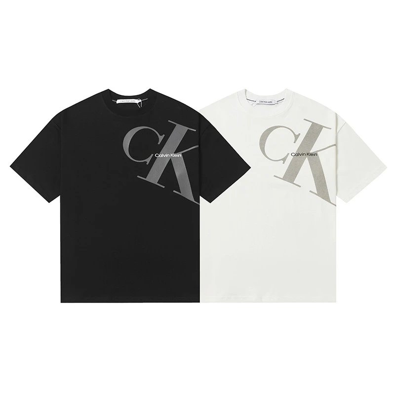 Calvin Klein T-Shirts Logo-print crew-neck short-sleeve image 2