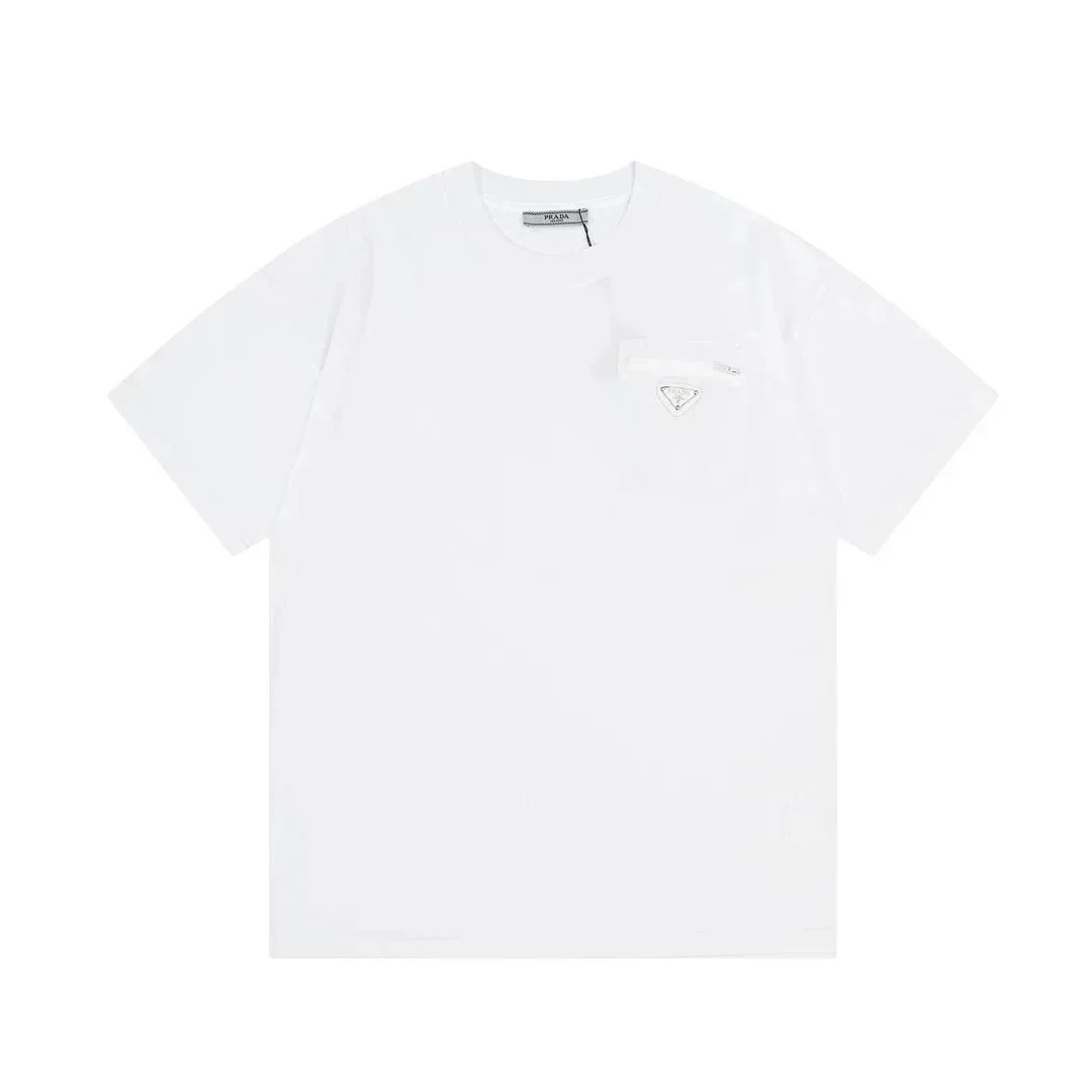Prada T-Shirts Short-Sleeve Logo T-Shirt — 36