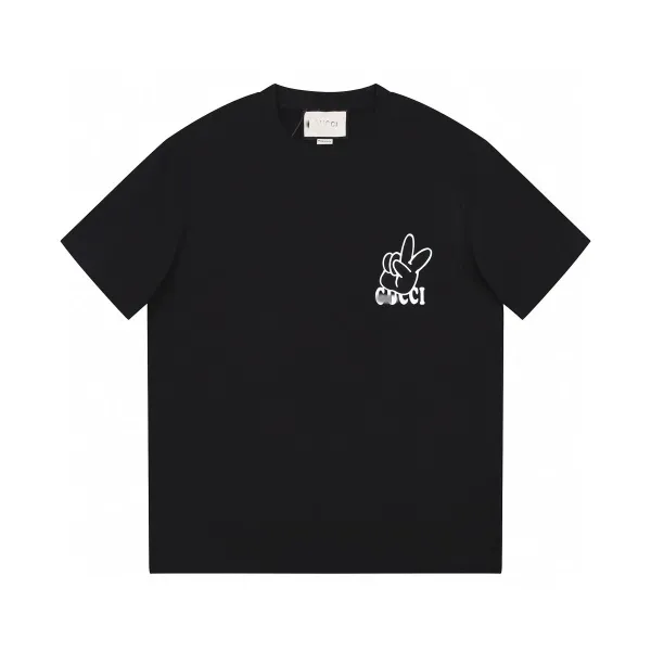 Gucci Peace Sign Logo Black T-Shirt - 1
