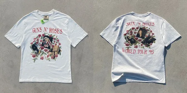 Guns N' Roses Skin 'n' Bones World Tour '93 T-Shirt White - 1