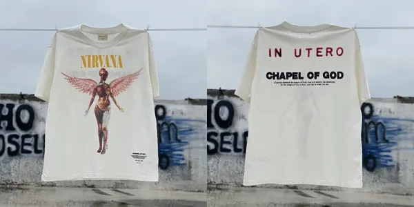 Nirvana x Chapel of God In Utero Graphic T-Shirt White - 1