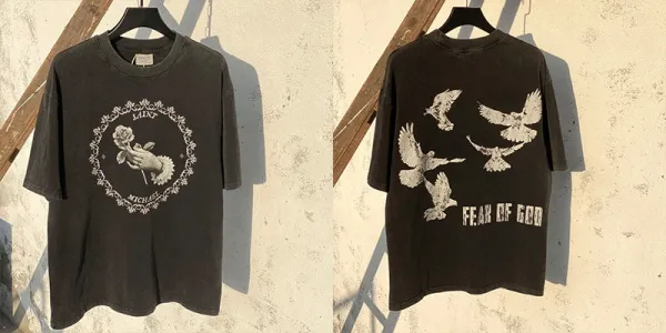 Fear of God Essentials Dove Print T-Shirt Black - 1