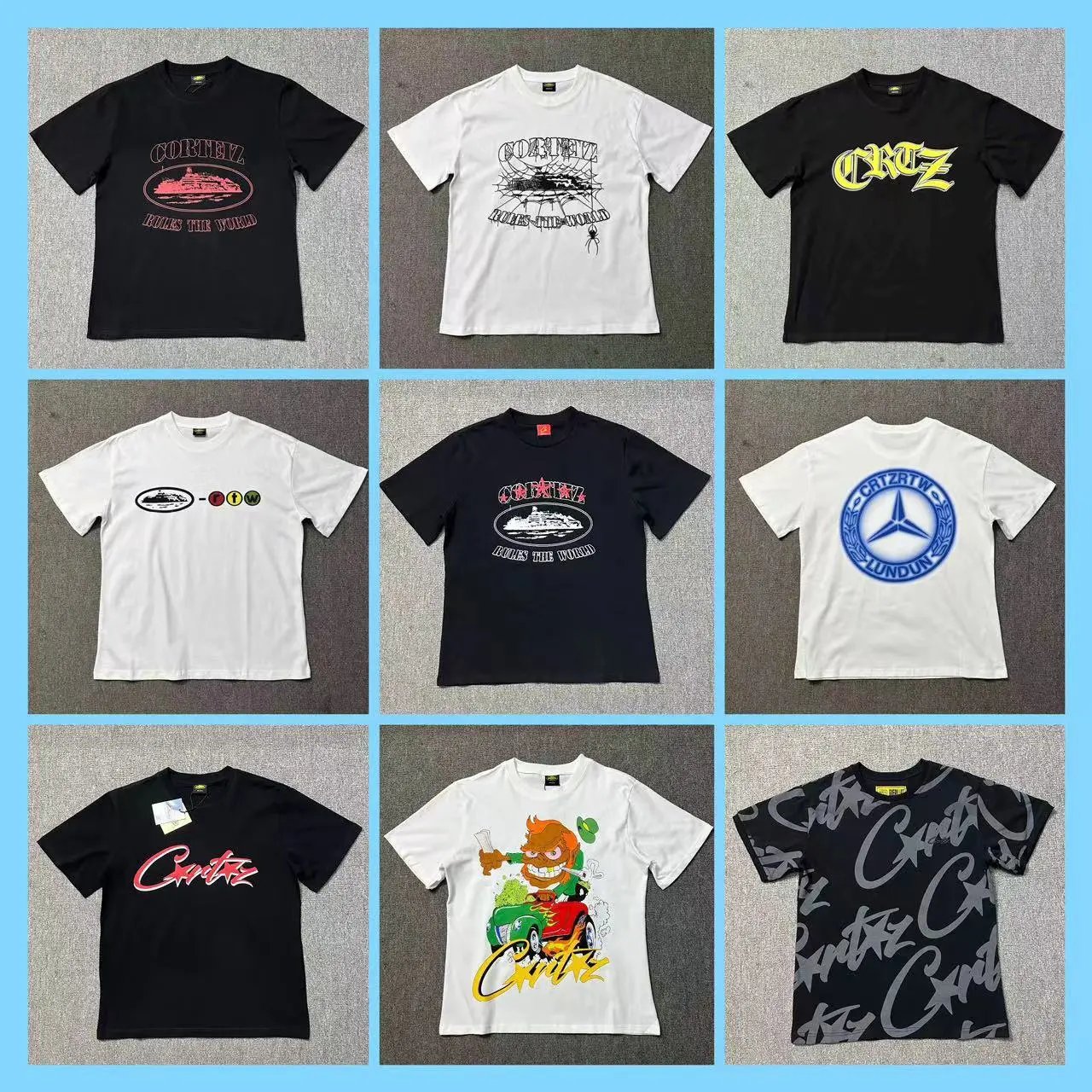 Cortez Black and White Short Sleeve T-Shirts