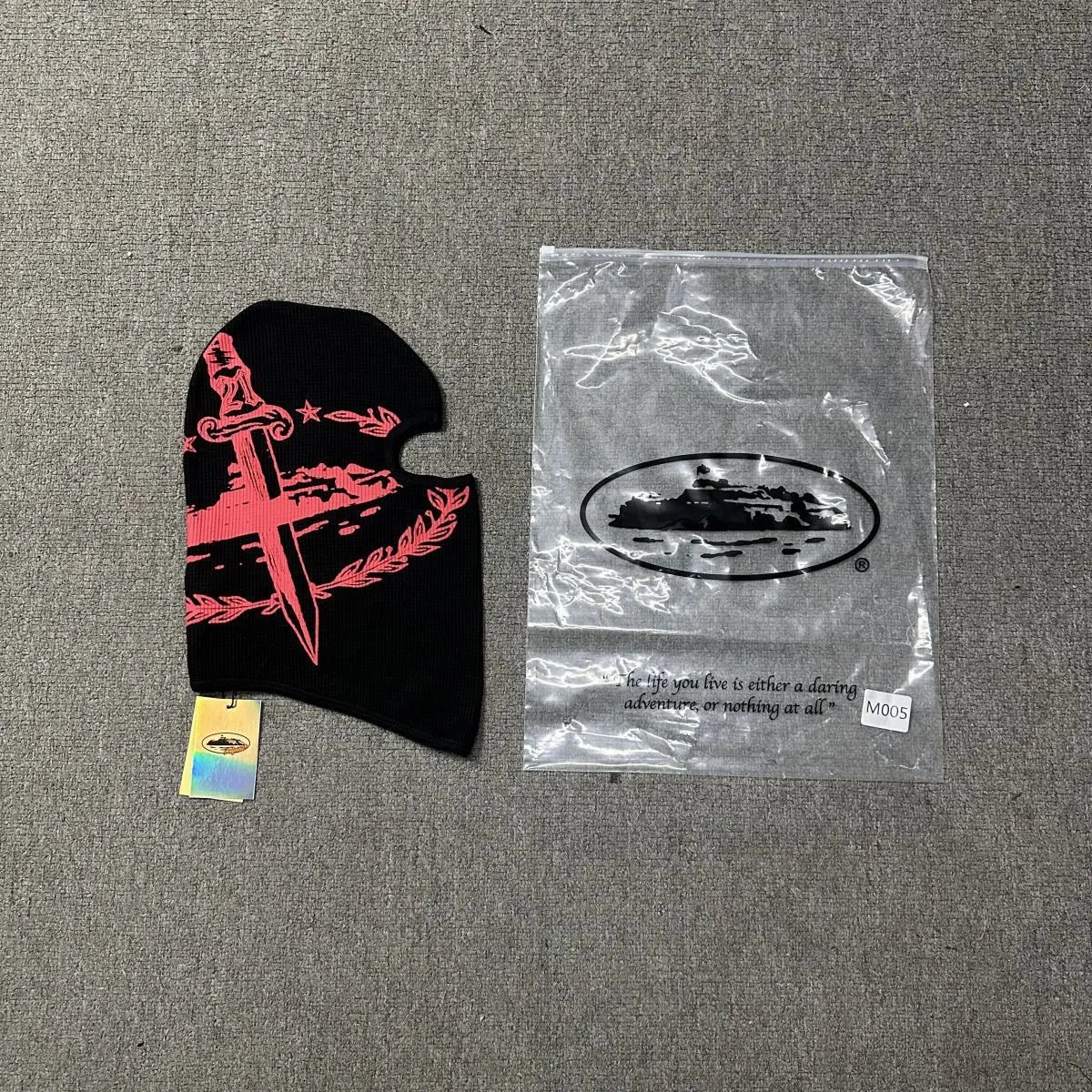 Black Balaclava with Red Sword Design