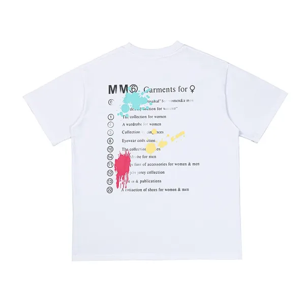 MM6 Maison Margiela Garments for Women & Men White T-Shirt - 1