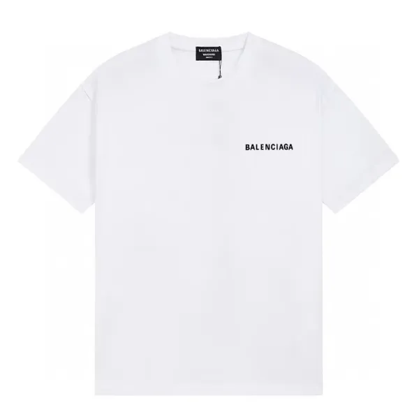 Balenciaga Logo Print White T-Shirt - 1
