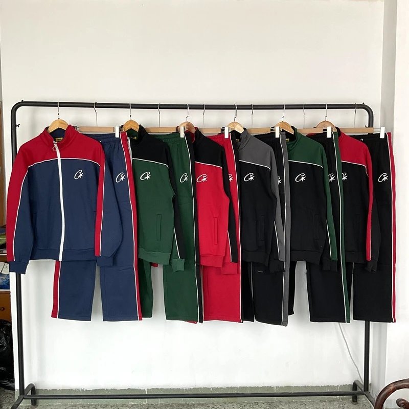 Colorblock stand-up collar jacket, sports straight