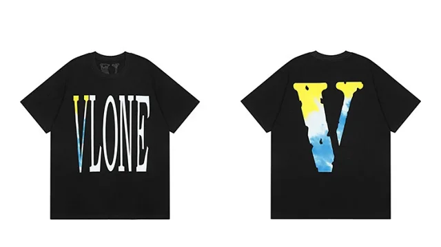 VLONE T-Shirts Short-Sleeve V Logo Graphic Print product detail image 10