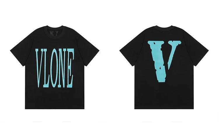Vlone Black Blue T-S