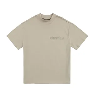 Fear of God Essentials Mock Neck T-Shirt Beige