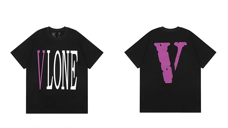 Vlone Black Purple T