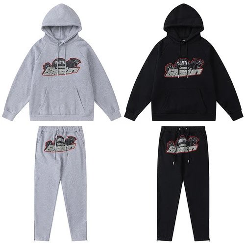 Shooter Grey and Black Hoodie and Jogger Set
