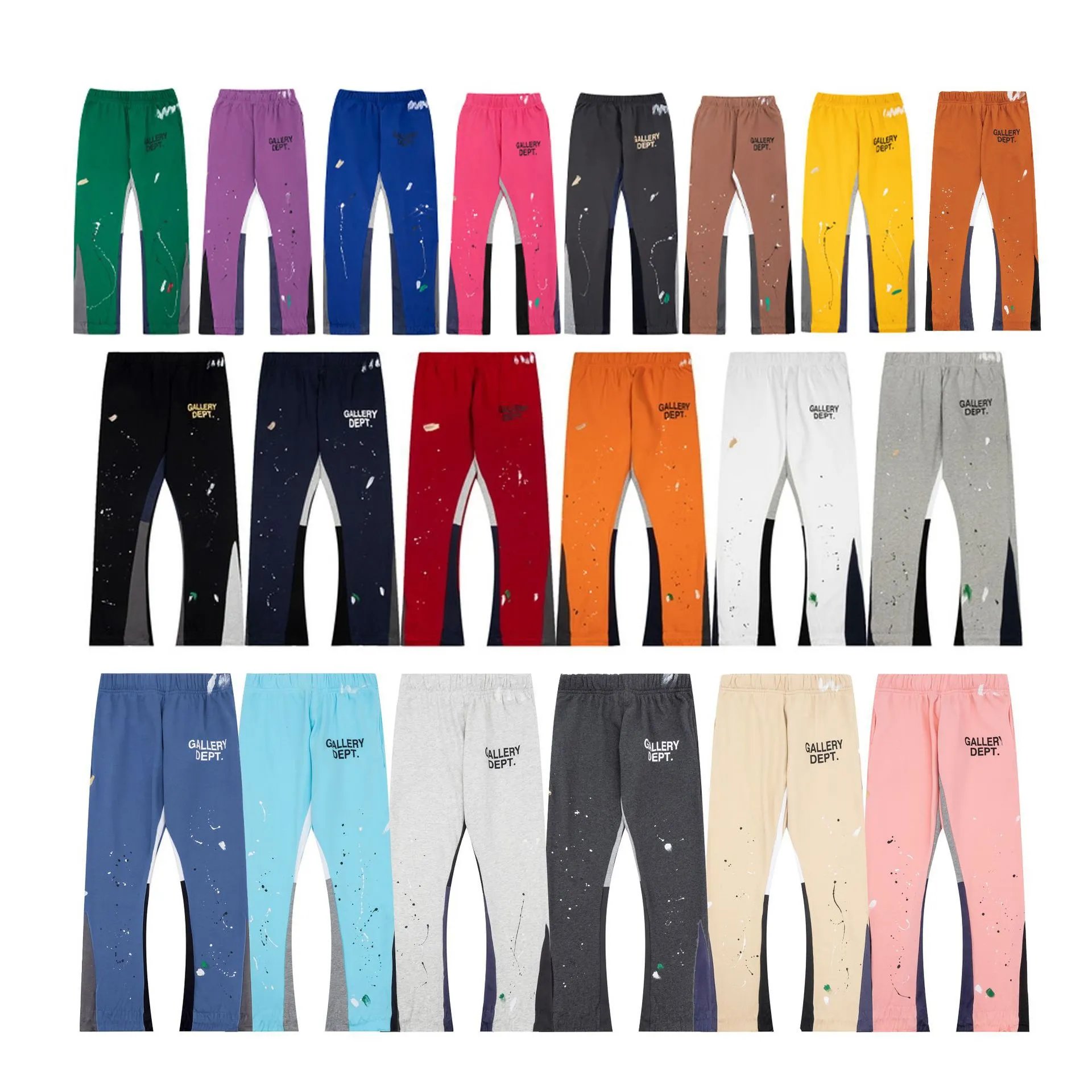 Splash ink graffiti color matching casual trousers