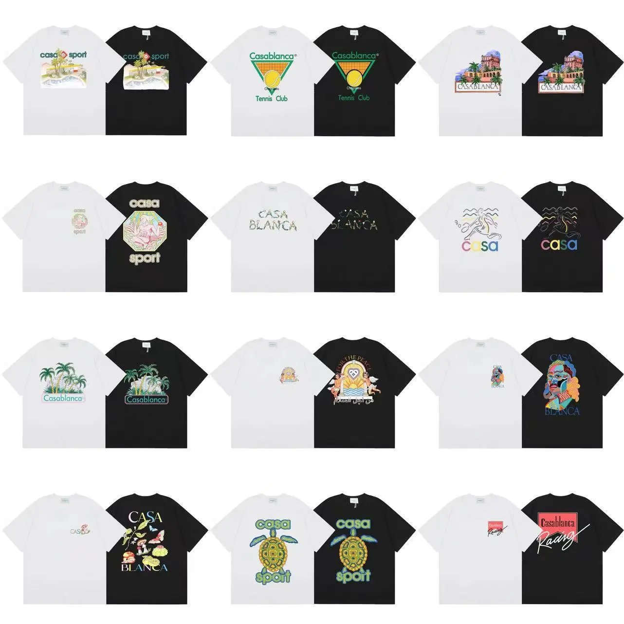 Casablanca Black Short Sleeve T-Shirt