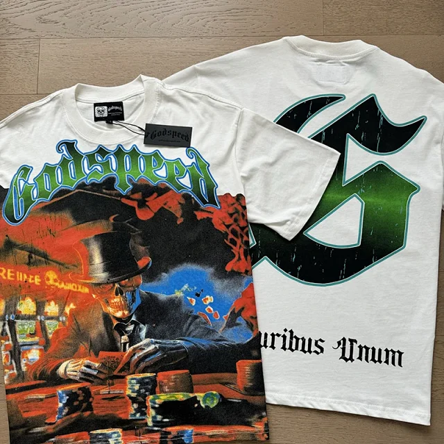 Godspeed T-Shirts Short-Sleeve Skeleton Graphic Print product detail image 1