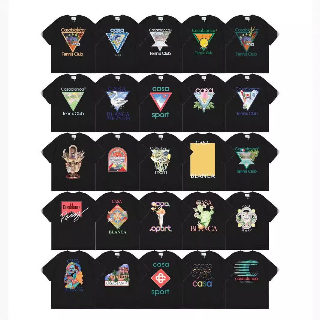 Casablanca Black Short Sleeve T-Shirt