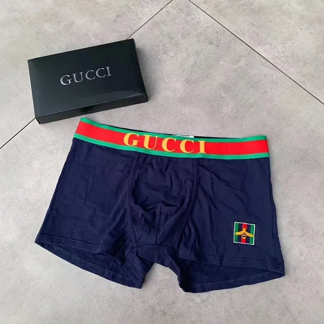 Gucci Underwear Men's bee-patch boxer briefs, 3-piece set product detail image 5
