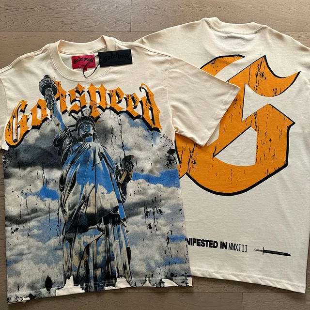 Godspeed T-Shirts Short-Sleeve Skeleton Graphic Print product detail image 2