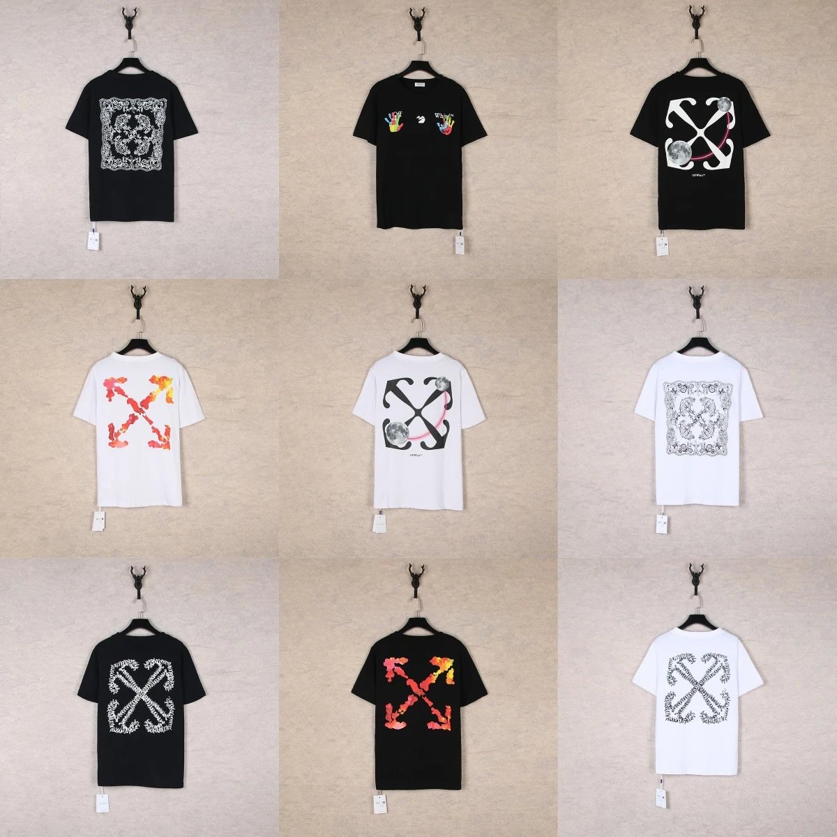 Off-White Black and White Graphic T-Shirt Collection