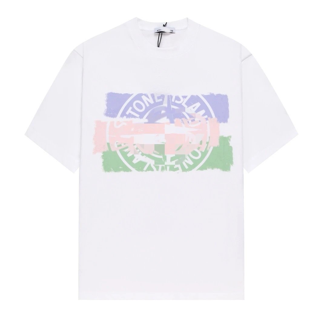 Stone Island T-Shirts Compass Graphic T-Shirt — white
