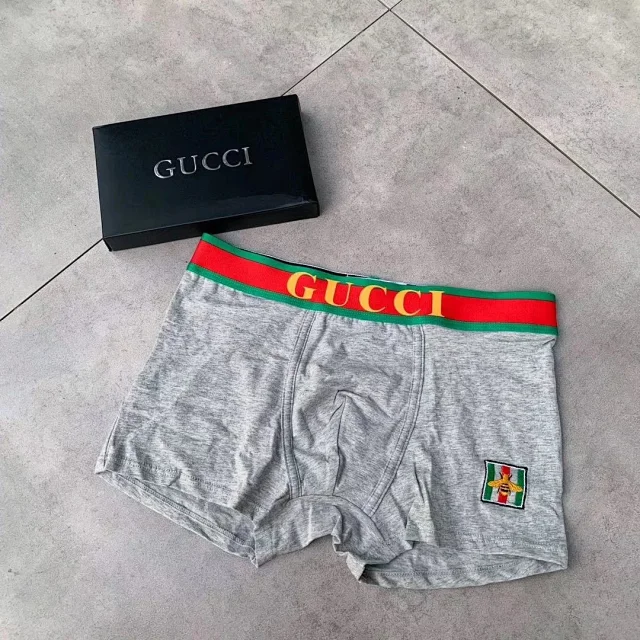 Gucci Underwear Men's bee-patch boxer briefs, 3-piece set product detail image 4