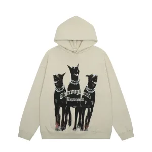 Thoroughbred Represent Doberman Print Beige Hoodie