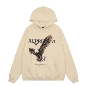 Represent Pioneers of Power Eagle Hoodie Beige