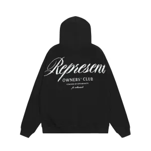 Represent Owners' Club Script Hoodie Black